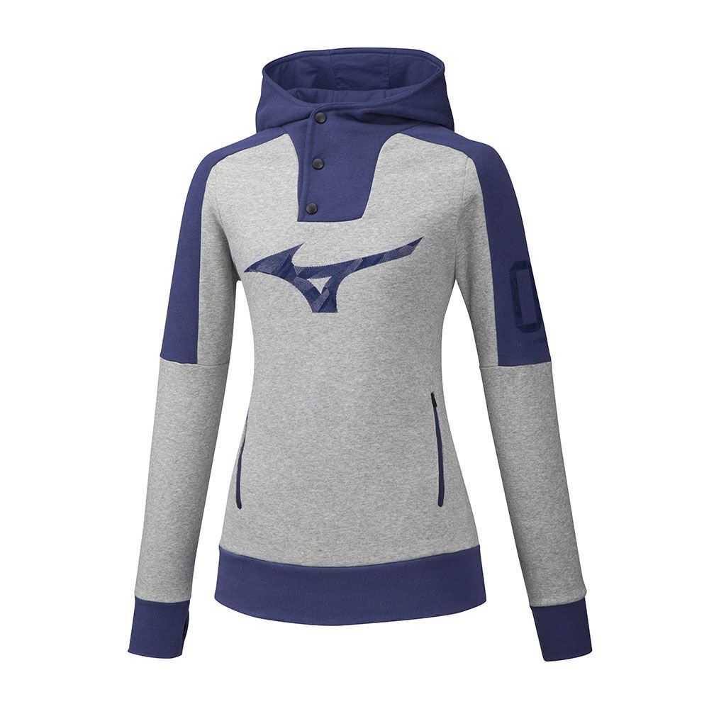 Womens Mizuno Heritage Hoodie Grey Philippines (WAIZTY651)